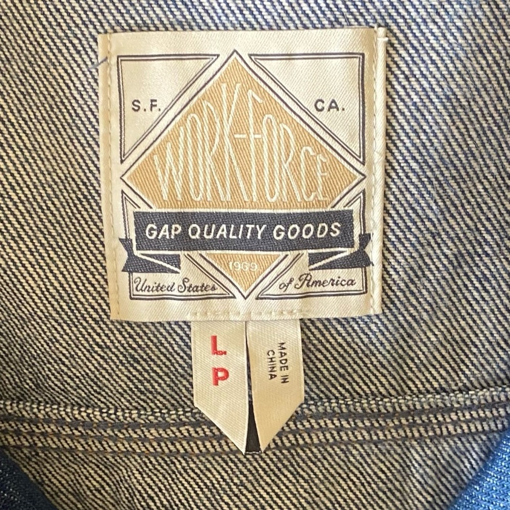 GAP WORKFORCE COLLECTION DENIM DRESS SIZE PETITE LARGE - Picture 12 of 13
